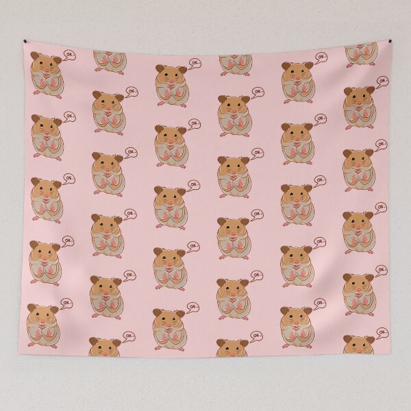 Item preview, Cute Syrian hamster say ok meme designed and sold by nickardi.
