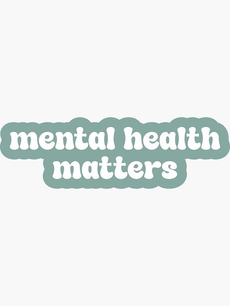 Thumbnail 3 of 3, Sticker, Mental Health Matters designed and sold by sar-creates.