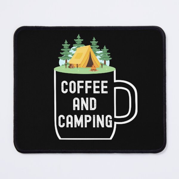 Item preview, Coffee and Camping with Mug, Campfire, Tent, & Trees -Nature designed and sold by elvisg03.