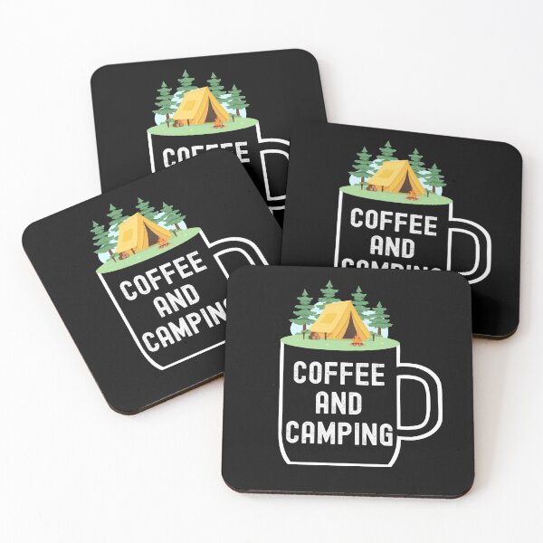 Item preview, Coffee and Camping with Mug, Campfire, Tent, & Trees -Nature designed and sold by elvisg03.