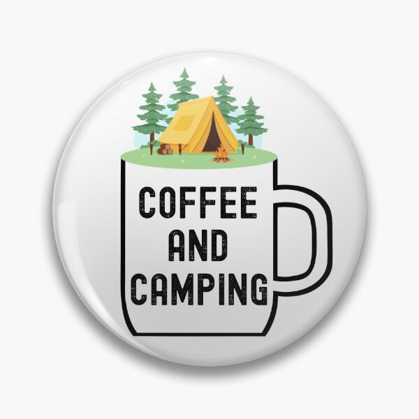 Item preview, Coffee and Camping with Mug, Campfire, Tent, & Trees -Nature designed and sold by elvisg03.