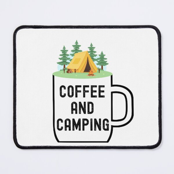 Item preview, Coffee and Camping with Mug, Campfire, Tent, & Trees -Nature designed and sold by elvisg03.