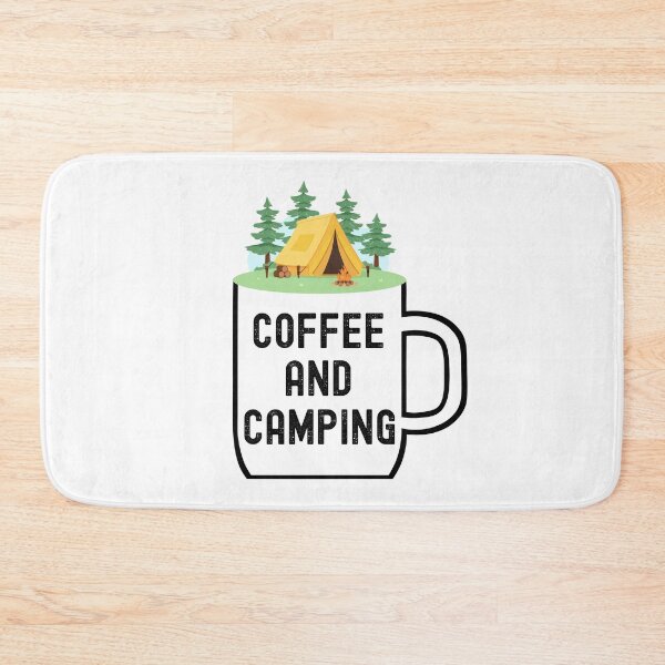 Item preview, Coffee and Camping with Mug, Campfire, Tent, & Trees -Nature designed and sold by elvisg03.