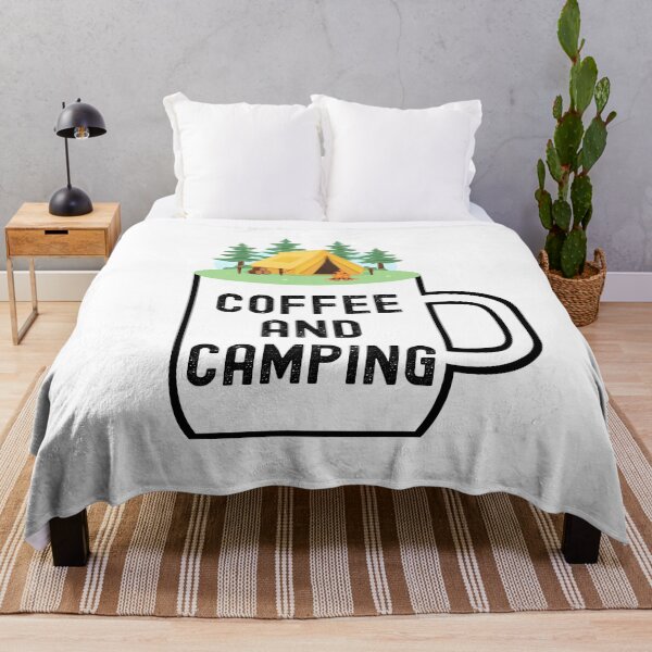 Item preview, Coffee and Camping with Mug, Campfire, Tent, & Trees -Nature designed and sold by elvisg03.