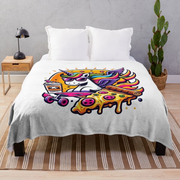 Item preview, Unicorn Pizza Skateboard Funny Style designed and sold by KTGim.