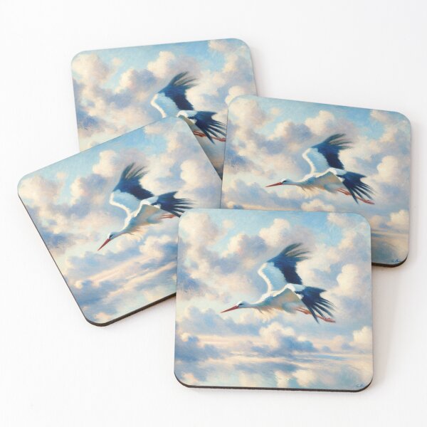 Item preview, Skyward Ascent: Impressionist Stork in Flight designed and sold by Suzana Djordjevic.