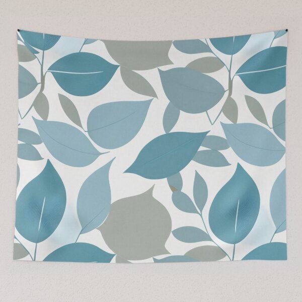 Aperçu de l'œuvre Pastel blue leaves créée et vendue par clarazen.