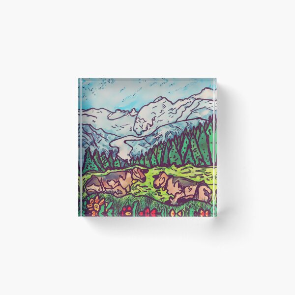Item preview, Original art work was done with Procreate.   Idea is based from Switzerland designed and sold by Monica M Engeler.