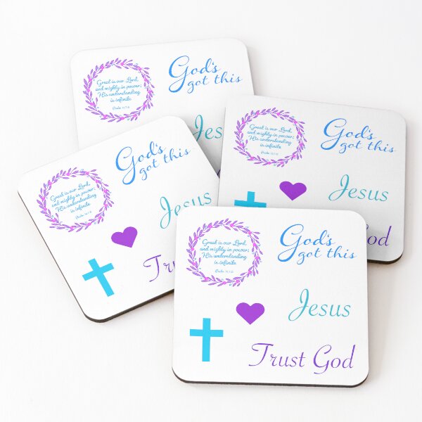 Aperçu de l'œuvre Psaume 147:5 Sticker Pack - Bleu et Violet créée et vendue par KTCreativeSide.