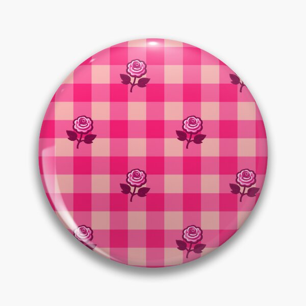 Item preview, Hot Pink Gingham Roses Pattern designed and sold by SilverPegasus.
