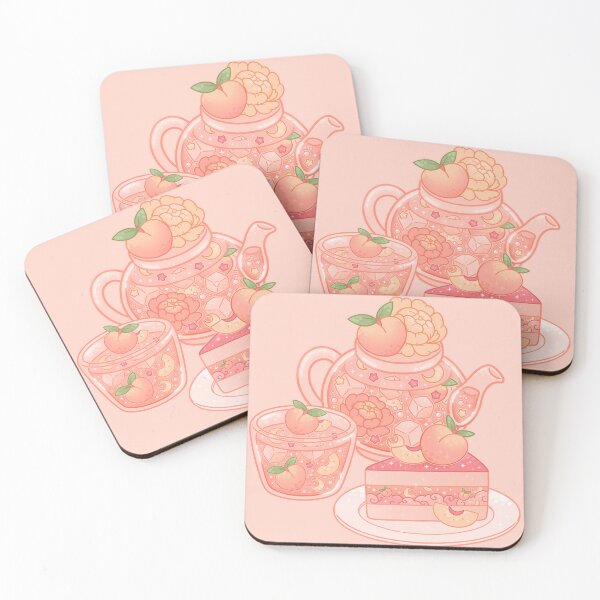 Item preview, peach tea party designed and sold by Tenti-Q.