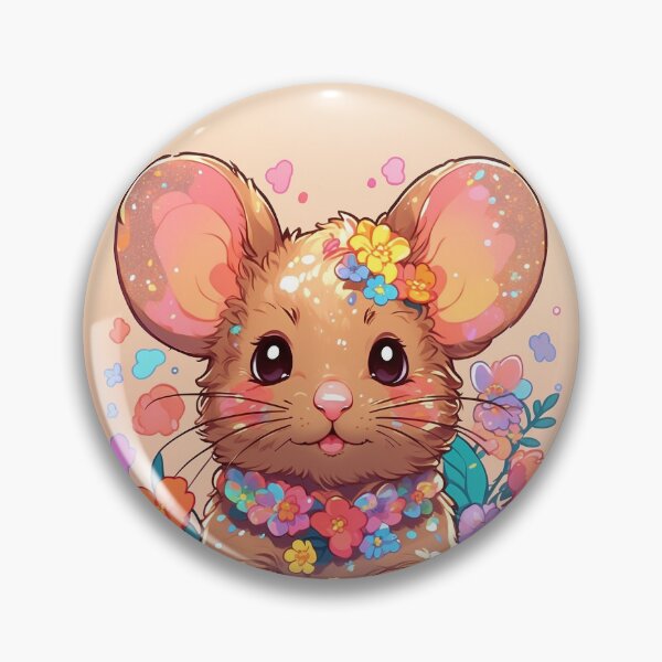 Item preview, Brown flower mouse  designed and sold by LevCreates.