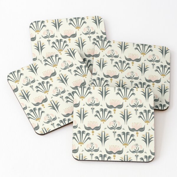 Item preview, Art deco floral pattern designed and sold by Botanical Cat.