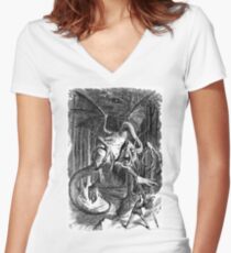 The Jabberwocky - Alice Through The Looking Glass / John Tenniel Women's Fitted V-Neck T-Shirt