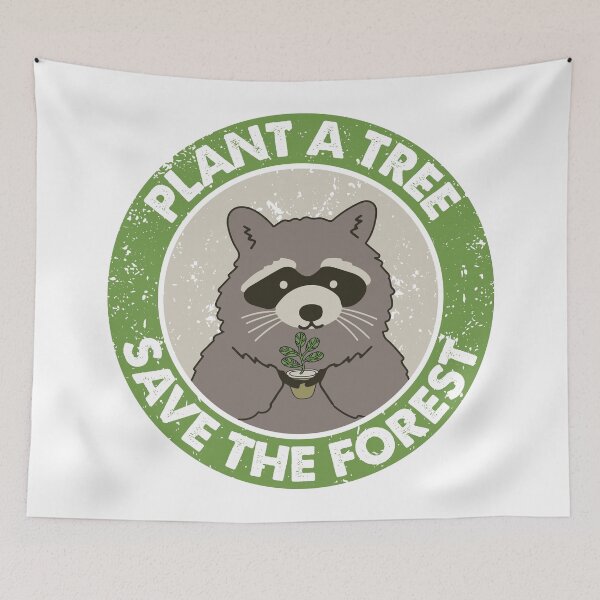 Item preview, RACCOON SAVE THE FOREST designed and sold by Fam19.