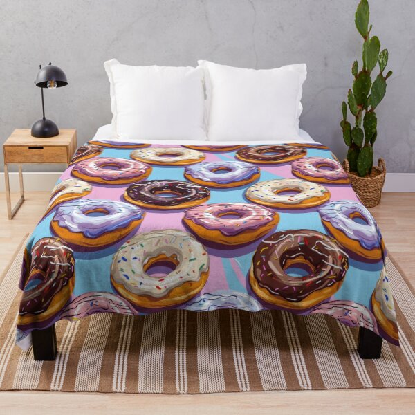 Item preview, Colorful Donuts Seamless Pattern on Pink and Blue Background designed and sold by ImagineCorner.