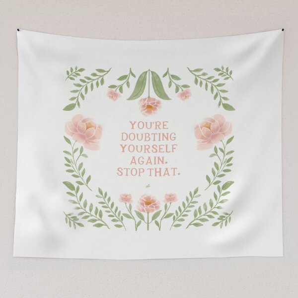 Item preview, Don’t doubt yourself - floral quote designed and sold by Gabba Delgado.