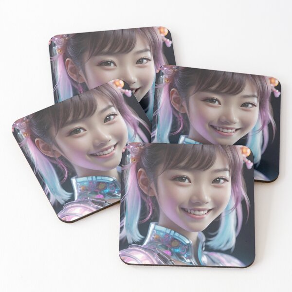 Item preview, A Cheerful Young Woman with a Cybernetic Body designed and sold by masabo.