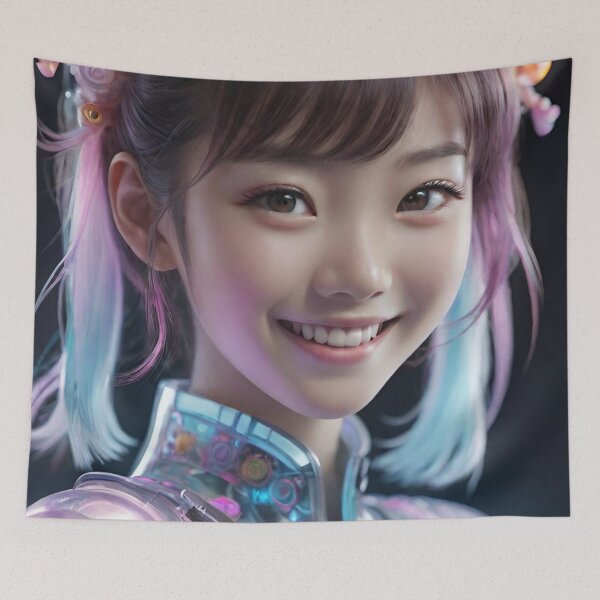 Item preview, A Cheerful Young Woman with a Cybernetic Body designed and sold by masabo.