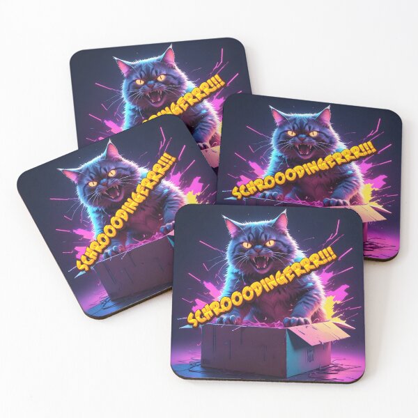 Item preview, schrodinger cat. yes! it's alive and hungry!! designed and sold by PrintPlanetGo.
