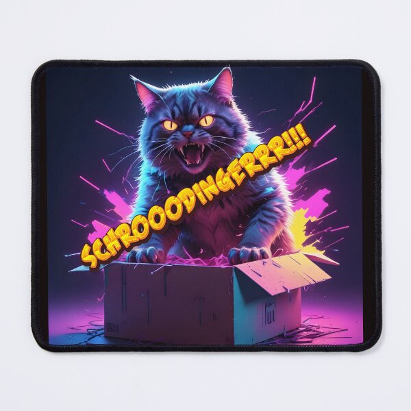 Item preview, schrodinger cat. yes! it's alive and hungry!! designed and sold by PrintPlanetGo.