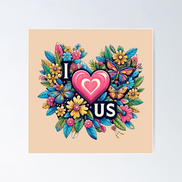 Item preview, I LOVE US designed and sold by Myra365Art.