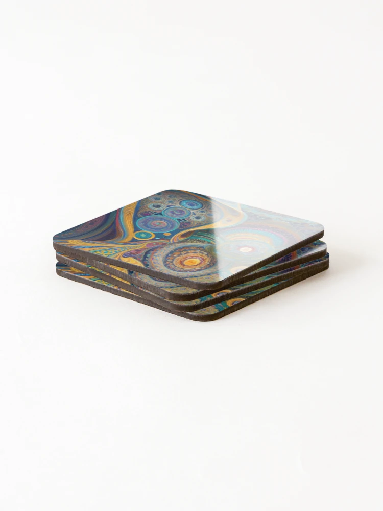 Thumbnail 4 of 5, Coasters (Set of 4), Abstract Pattern 101 designed and sold by RivehArt.