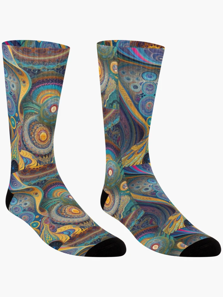 Thumbnail 3 of 5, Socks, Abstract Pattern 101 designed and sold by RivehArt.