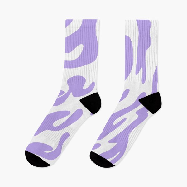 Aperçu de l'œuvre Motif abstrait de courbes pastel en violet clair créée et vendue par mieris.