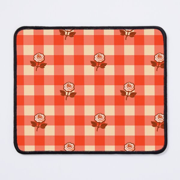 Item preview, Orange Gingham Roses Pattern designed and sold by SilverPegasus.