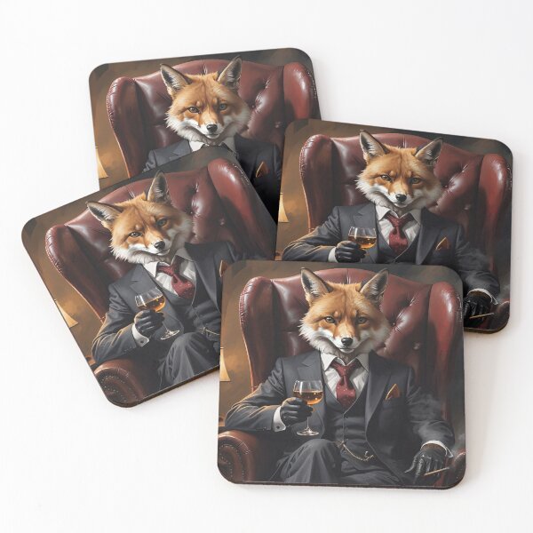 Item preview, The Distinguished Gentleman Fox - Elegant Anthropomorphic Animal Art Print designed and sold by Very Peculiar.