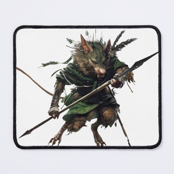 Item preview, Clanrat Charge - Dynamic Skaven Warrior in Action T-Shirt designed and sold by Juuskus.