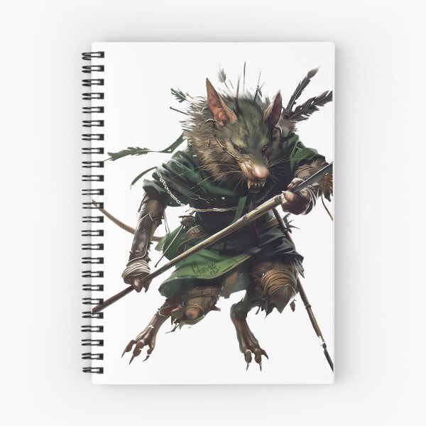 Item preview, Clanrat Charge - Dynamic Skaven Warrior in Action T-Shirt designed and sold by Juuskus.