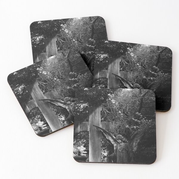 Item preview, Angel and cross ~ Bathed in light ~ B&W designed and sold by FallenTrickster.