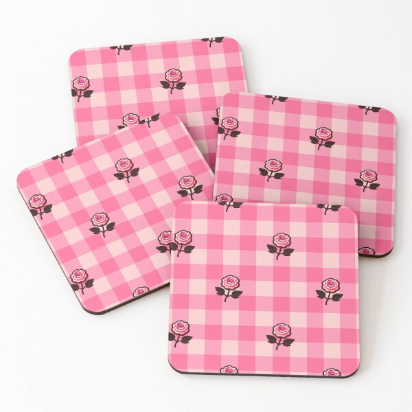 Item preview, Pink Gingham Roses Pattern designed and sold by SilverPegasus.