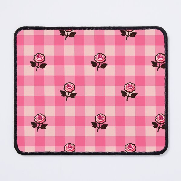 Item preview, Pink Gingham Roses Pattern designed and sold by SilverPegasus.