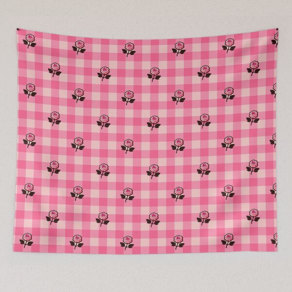 Item preview, Pink Gingham Roses Pattern designed and sold by SilverPegasus.
