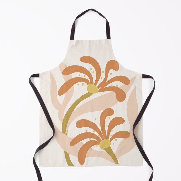 Item preview, Mid century floral print Coral pink designed and sold by Botanical Cat.