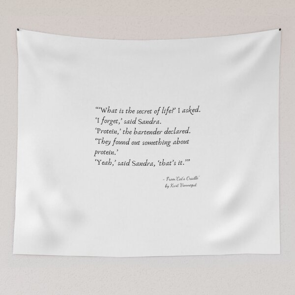Item preview, A Quote about Life from "Cat’s Cradle" by Kurt Vonnegut designed and sold by Poemit.