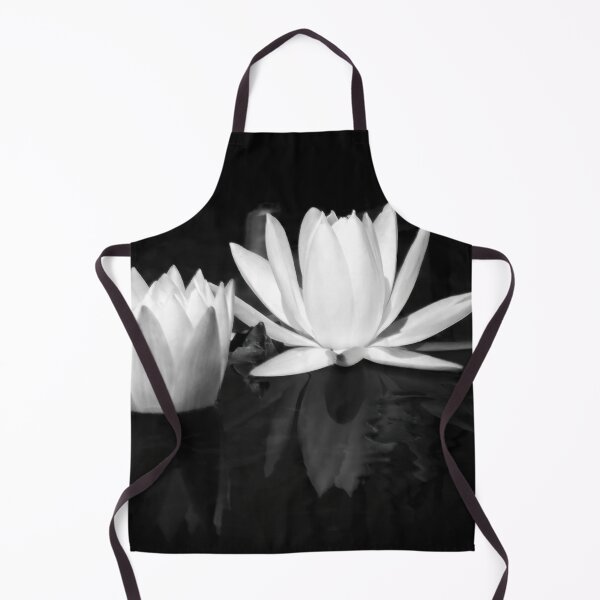 Item preview, White Water Lilies in Black and White designed and sold by Rebecca Herranen.