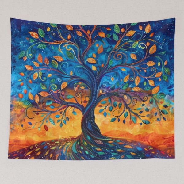 Item preview, Tree of life under a starry night skypainting designed and sold by MargaretWiktor.