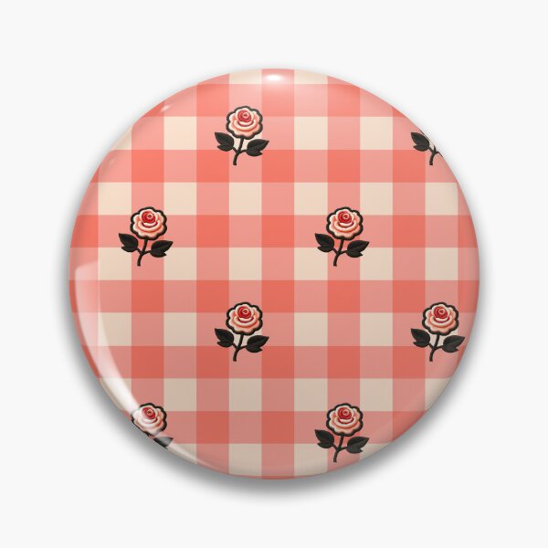 Item preview, Peach Gingham Roses Pattern designed and sold by SilverPegasus.
