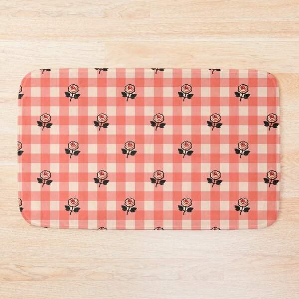 Item preview, Peach Gingham Roses Pattern designed and sold by SilverPegasus.
