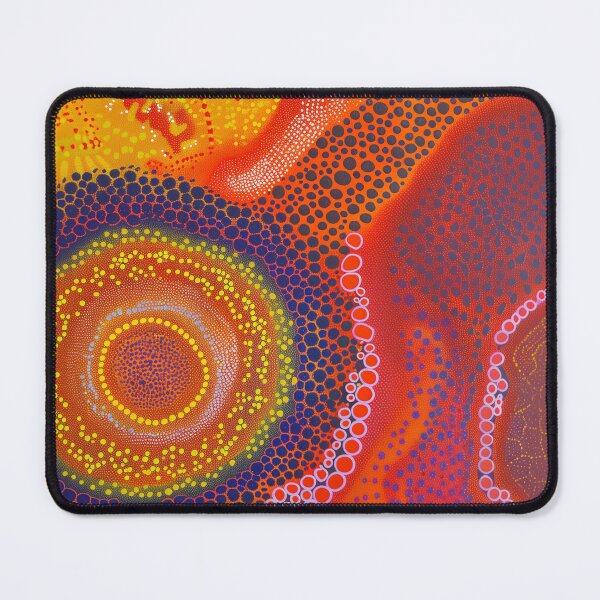 Item preview, Vibrant Dreamtime Aboriginal Artwork, Indigenous Australian Art, Dot Painting, Red, Orange, Yellow, Purple, Pink designed and sold by IuliiaArtPrints.