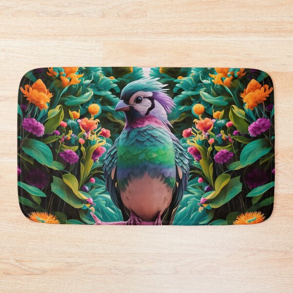 Item preview, Enchanted Aviary: A Symphony of Colors with a Majestic Bird Amongst Lush Florals designed and sold by PillowTalkyZone.
