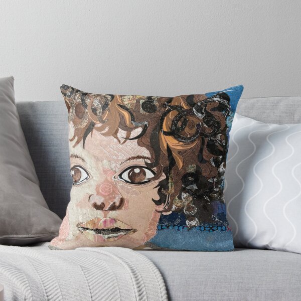 Item preview, Curls: portrait of dark-haired girl with big eyes designed and sold by Art by Leanne P / Leanne Poellinger.