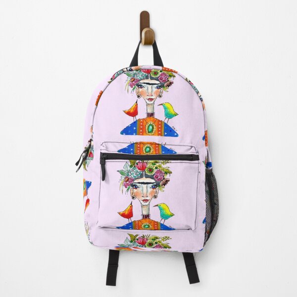 Item preview, Whimsical Watercolor: Frida Kahlo's Vibrant Portrait designed and sold by adriaquart.