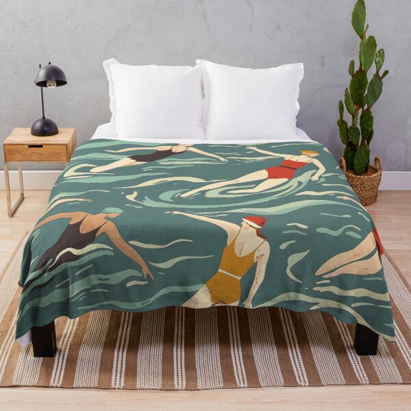 Item preview, Synchro swimmers retro pattern 2 designed and sold by Wildflow Creations.
