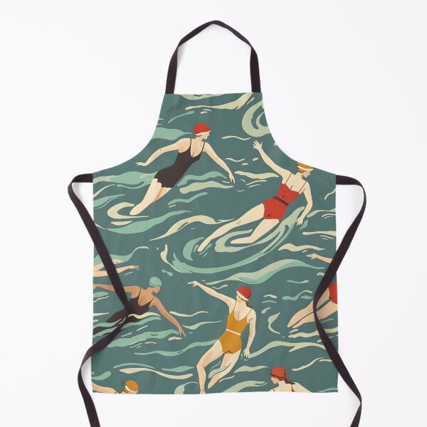 Item preview, Synchro swimmers retro pattern 2 designed and sold by Wildflow Creations.