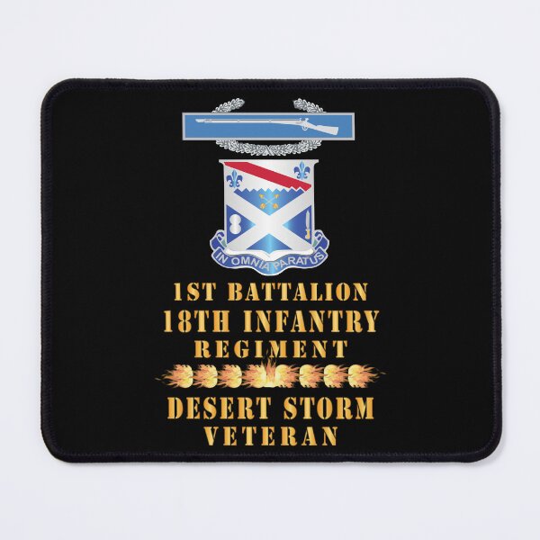 Item preview, Army - 1st Bn 18th Inf w DUI - CIB - Desert Storm Vet w Fireball Line X 300 designed and sold by Military Insignia Products.